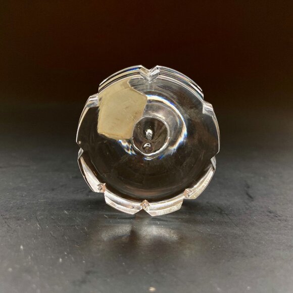 VTG Atlantis Full Lead Crystal Hand Blown & Cut 8"H Conical Bud Vase Portugal - Picture 6 of 13